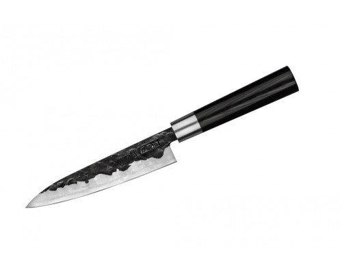 Samura Набор 3 в 1 Blacksmith SBL-0023C/Y (нож универсальный 162 мм, сталь, AUS-8 микарта (черный), гвоздичное масло, салфетка)